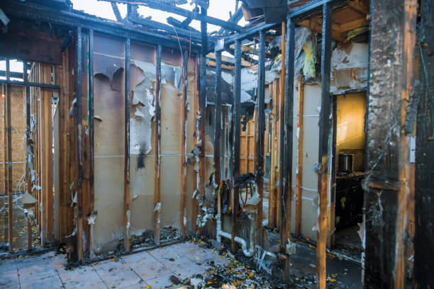 Professional Emergency Fire Damage Restoration technician working in Hunt Valley, MD